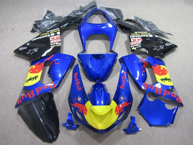 05-06 Blaur Rot Bull Ninja ZX6R Motorrad Verkleidung 05-06 Blaur Rot Bull Ninja ZX6R Motorrad Verkleidung