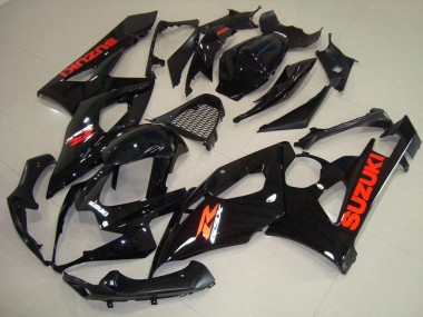 05-06 Glänzend schwarz roter Aufkleber GSXR 1000 Motorrad Verkleidung