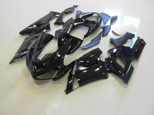 05-06 Glänzend schwarz silberne Aufkleber ZX6R Motorrad Verkleidung 05-06 Glänzend schwarz silberne Aufkleber ZX6R Motorrad Verkleidung
