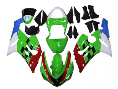 05-06 Grün Rot Weiß Blau ZX6R Motorrad Verkleidung