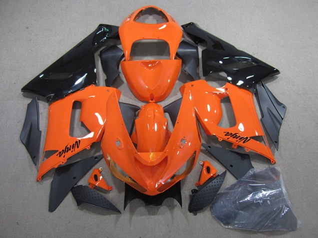 05-06 Orange Schwarz Ninja ZX6R Motorrad Vollverkleidung 05-06 Orange Schwarz Ninja ZX6R Motorrad Vollverkleidung