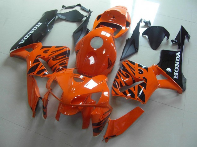 05-06 Orange Schwarze Flamme CBR600RR Motorrad Verkleidung 05-06 Orange Schwarze Flamme CBR600RR Motorrad Verkleidung