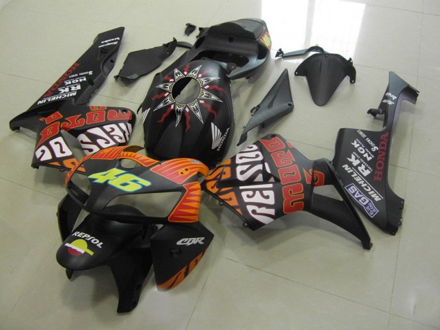 05-06 Rossi Matt Schwarz CBR600RR Motorrad Verkleidung