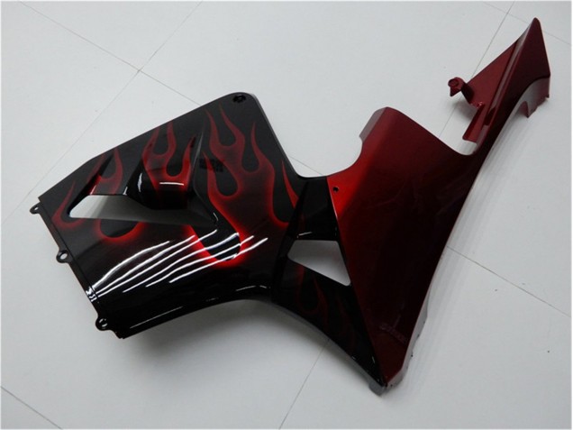 05-06 Rot Flamme Schwarz CBR600RR Motorrad Verkleidung