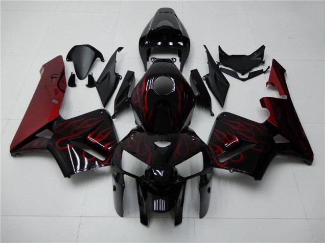 05-06 Rot Flamme Schwarz CBR600RR Motorrad Verkleidung