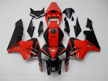 05-06 Rot Schwarz CBR600RR Motorrad Verkleidung & Plastik