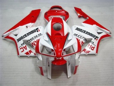 05-06 Rot Weiß CBR600RR Motorrad Verkleidung Komplett Sets