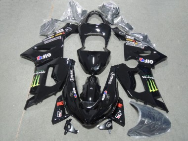 05-06 Schwarz 3M Touch4 Monster ZX6R Motorrad Verkleidung