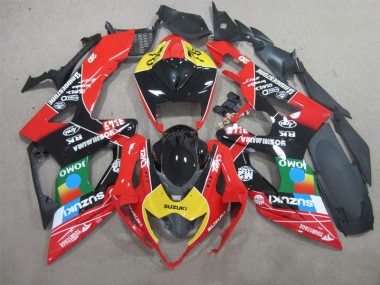 05-06 Schwarz Rot Gelb GSXR 1000 Motorrad Verkleidung