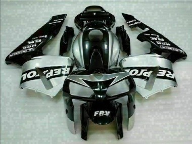 05-06 Schwarz Silber Repsol CBR600RR Motorrad Verkleidung