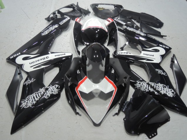 05-06 Schwarz Weiß Beacon GSXR 1000 Motorrad Verkleidung