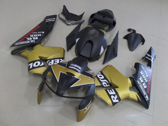 05-06 Schwarzgold Repsol CBR600RR Motorrad Verkleidung