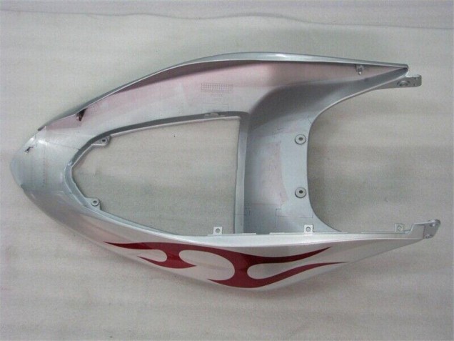 05-06 Silber Rot Flammen ZX6R Motorrad Verkleidung 05-06 Silber Rot Flammen ZX6R Motorrad Verkleidung