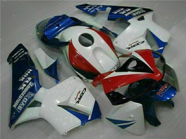 05-06 Weiß Blau CBR600RR Motorrad Verkleidungen