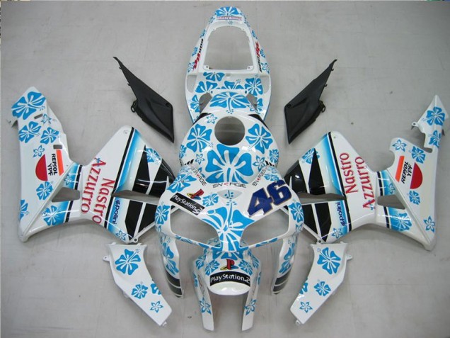 05-06 Weiß Blau Nastro Azzurro 46 CBR600RR Motorrad Verkleidung