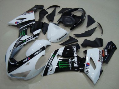 05-06 Weiß Monster ZX6R Motorrad Verkleidung