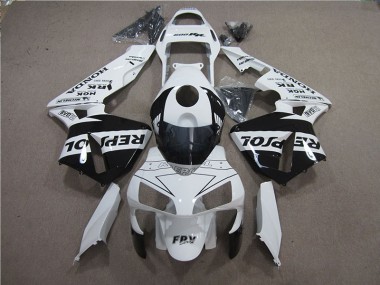 05-06 Weiß Schwarz Repsol CBR600RR Motorrad Verkleidung