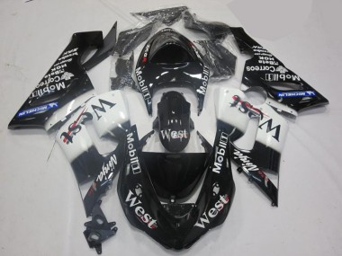 05-06 Weiß Schwarz ZX6R Motorrad Verkleidungen