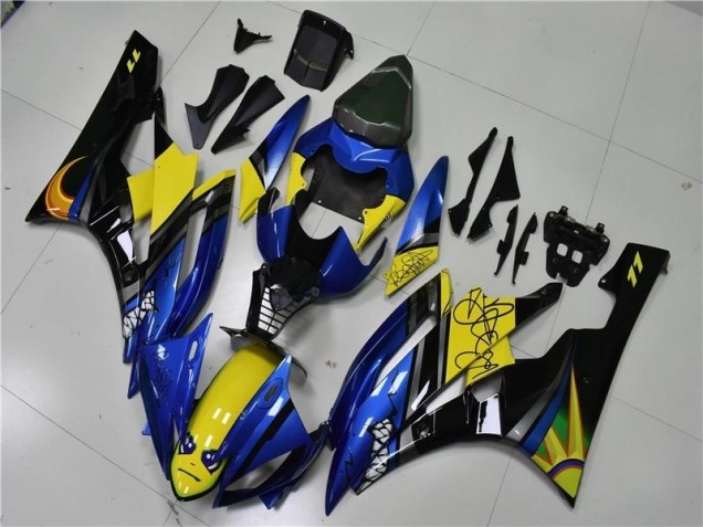 06-07 Blau Hai YZF R6 Motorrad Verkleidung