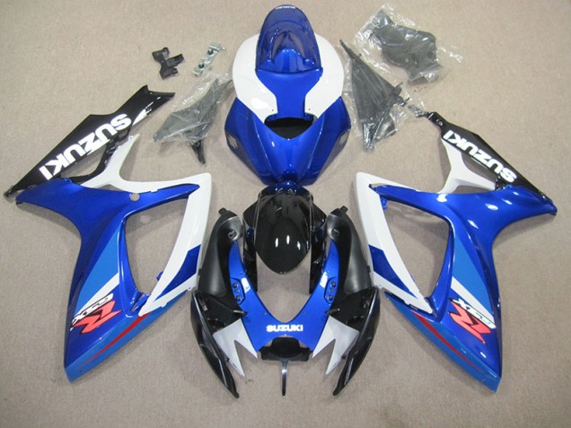 06-07 Blau Weiß GSXR 600 Motorrad Vollverkleidung 06-07 Blau Weiß GSXR 600 Motorrad Vollverkleidung