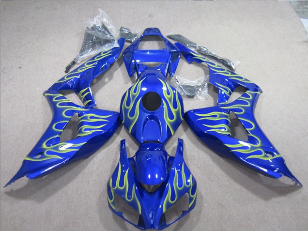 06-07 Blaugrüne Flamme CBR1000RR Motorrad Verkleidung