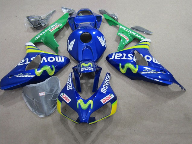 06-07 Blaus Movistar Castrol GSXR 600 Motorrad Verkleidung