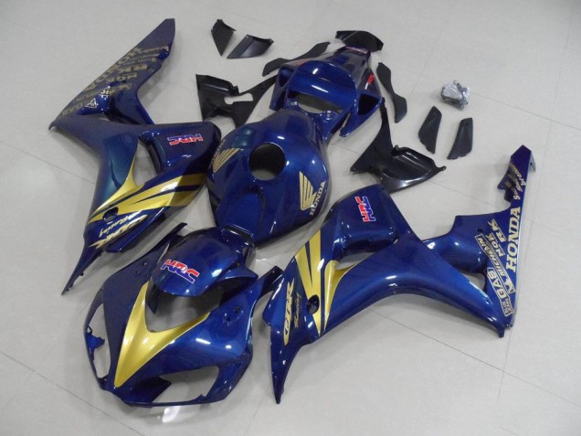 06-07 Dunkel blau mit goldenen Streifen CBR1000RR Motorrad Verkleidung