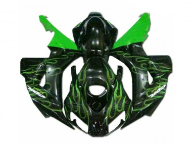 06-07 Grüne Flamme Schwarz CBR1000RR Motorrad Verkleidung