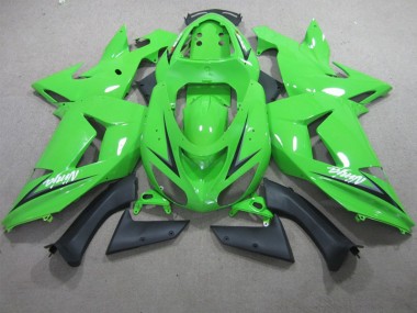 06-07 Grüner weißer Ninja ZX10R Motorrad Verkleidung
