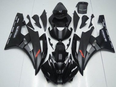 06-07 Matt Schwarz und glänzendes Schwarz YZF R6 Motorrad Verkleidung