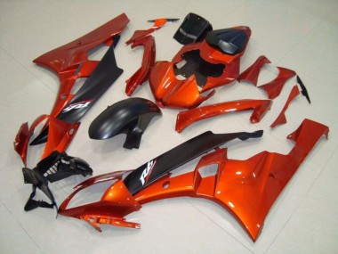 06-07 Orange Matt schwarz YZF R6 Motorrad Verkleidungen