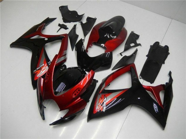 06-07 Rot Schwarz GSXR 600/750 Motorrad Verkleidung & Plastik