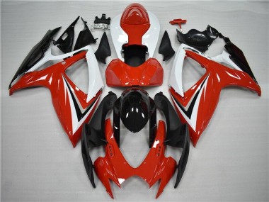06-07 Rot Schwarz GSXR 600/750 Motorrad Vollverkleidung