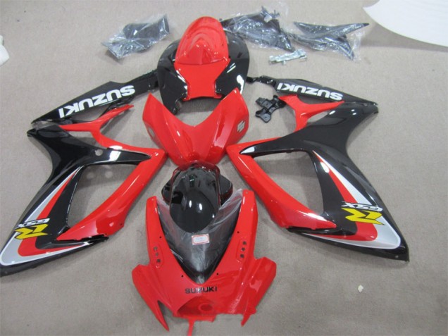 06-07 Rot Schwarz GSXR 600 Motorrad Verkleidungen