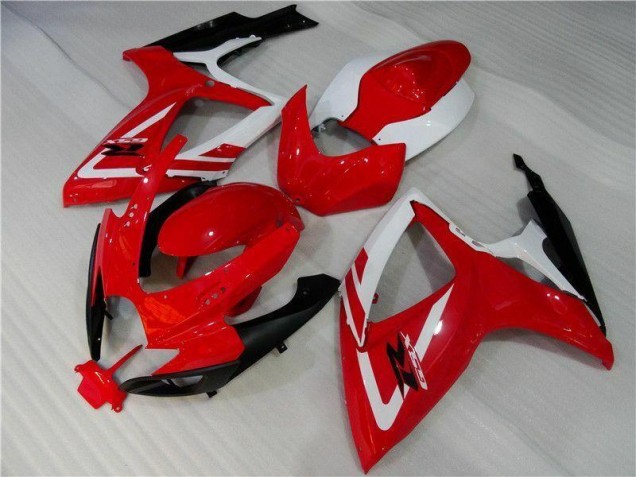 06-07 Rot Weiß GSXR 600/750 Motorrad Verkleidung 06-07 Rot Weiß GSXR 600/750 Motorrad Verkleidung