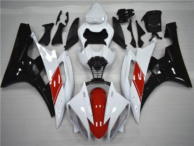 06-07 Rot Weiß Schwarz YZF R6 Motorrad Verkleidung 06-07 Rot Weiß Schwarz YZF R6 Motorrad Verkleidung