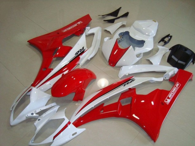06-07 Rot Weiß YZF R6 Motor Verkleidung