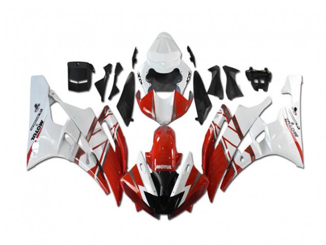 06-07 Rot Weiß YZF R6 Motorrad Verkleidung Komplett Sets 06-07 Rot Weiß YZF R6 Motorrad Verkleidung Komplett Sets