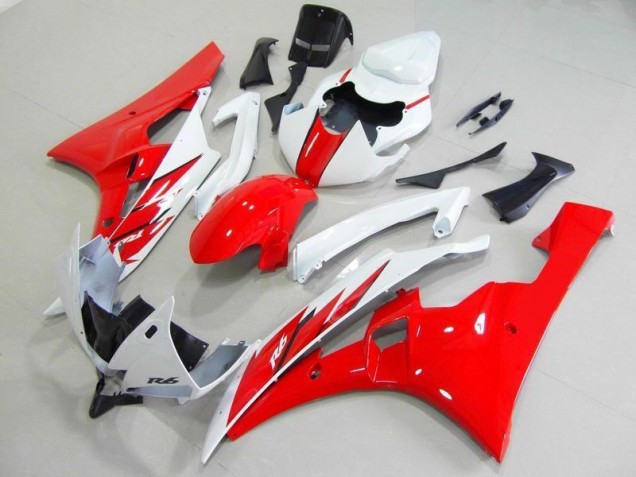 06-07 Rot Weiß YZF R6 Motorrad Verkleidungen & Plastik