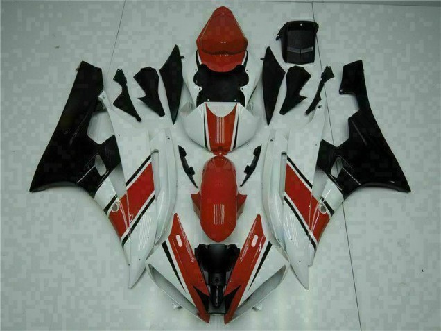 06-07 Rot Weiß YZF R6 Motorrad Vollverkleidung