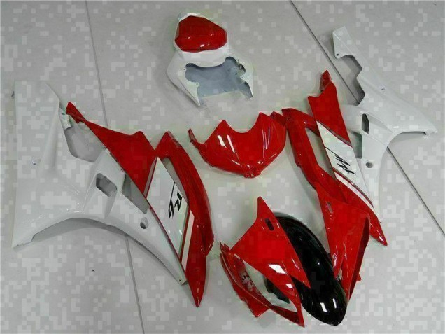 06-07 Rot Weiß YZF R6 Motorrad Vollverkleidung & Plastik 06-07 Rot Weiß YZF R6 Motorrad Vollverkleidung & Plastik