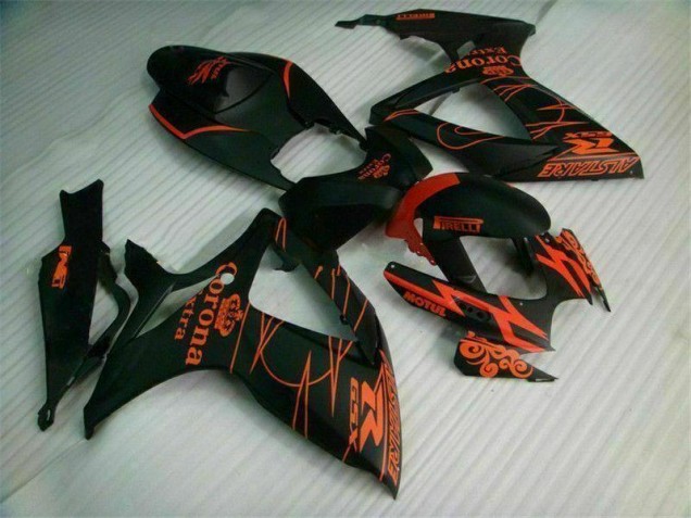 06-07 Schwarz GSXR 600/750 Motorrad Verkleidung Komplett Sets