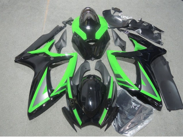 06-07 Schwarz Grün GSXR 600 Motorrad Verkleidungen