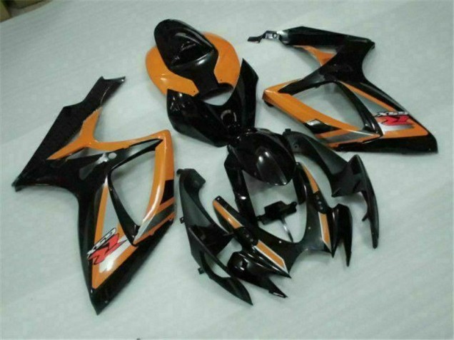 06-07 Schwarz Orange GSXR 600/750 Motorrad Verkleidung