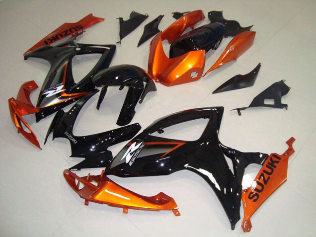 06-07 Schwarz Orange GSXR 750 Motorrad Verkleidungen