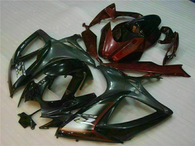 06-07 Schwarz Rot GSXR 600/750 Motorrad Verkleidungen