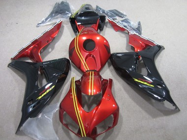 06-07 Schwarz Rot Gelb CBR1000RR Motorrad Verkleidung