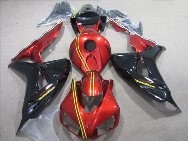 06-07 Schwarz Rot Gelb CBR1000RR Motorrad Verkleidungen