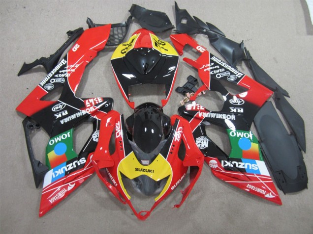 06-07 Schwarz Rot Gelb Jomo GSXR 600 Motorrad Verkleidung 06-07 Schwarz Rot Gelb Jomo GSXR 600 Motorrad Verkleidung