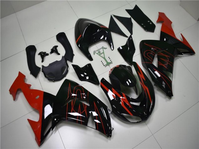 06-07 Schwarz Rot ZX10R Motorrad Verkleidung